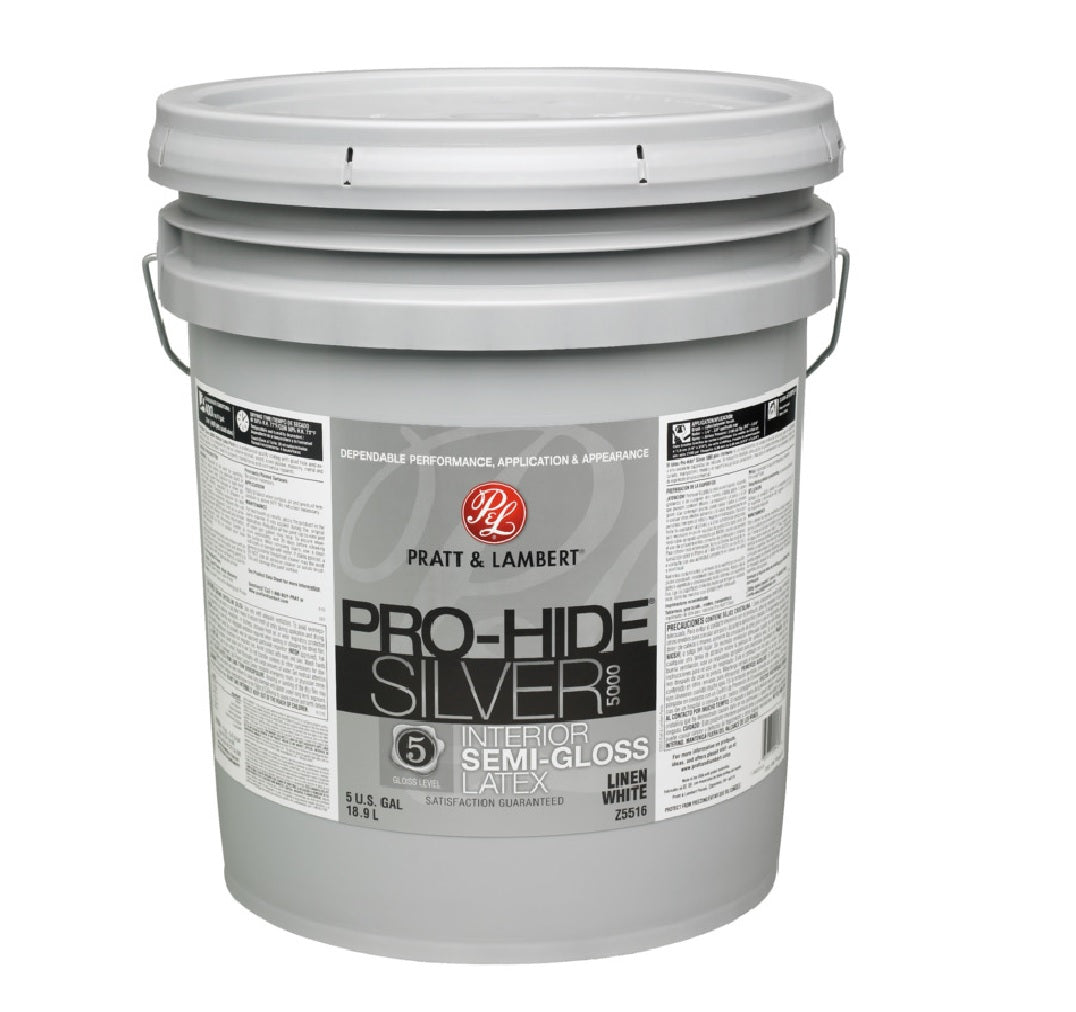 Pratt & Lambert 0000Z5516-20 Pro-Hide Silver 5000 Interior Paint, 5 Gallon