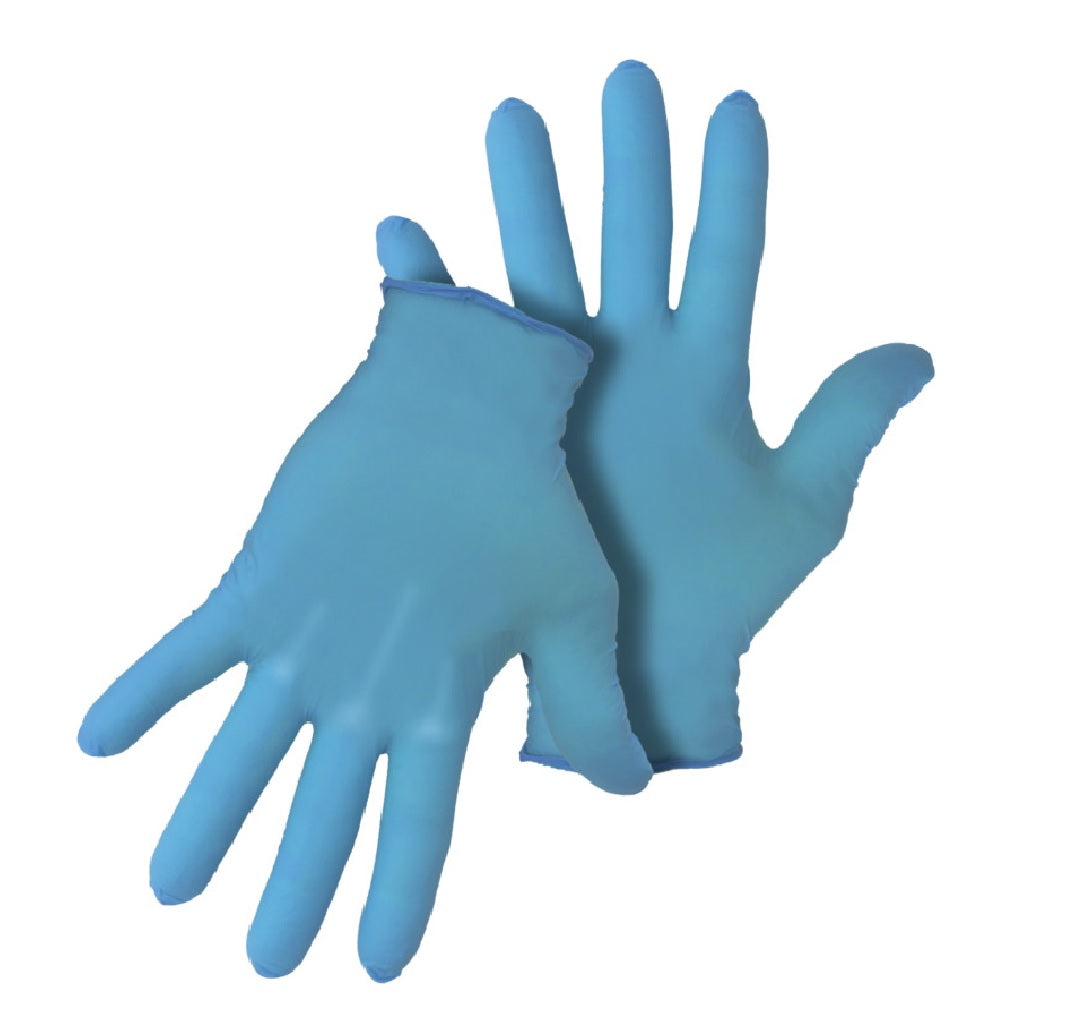 Boss 97L Disposable Nitrile Gloves, Blue
