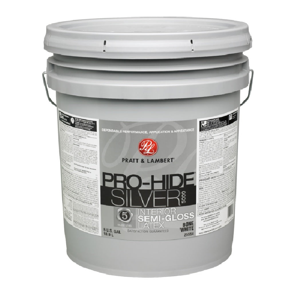 Pratt & Lambert 0000Z5554-20 Pro-Hide Silver 5000 Interior Paint, 5 Gallon