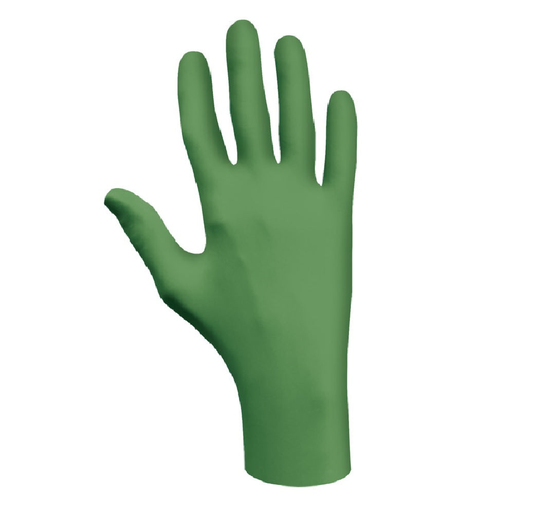 Showa 6110PFXL Nitrile Disposable Gloves, Green