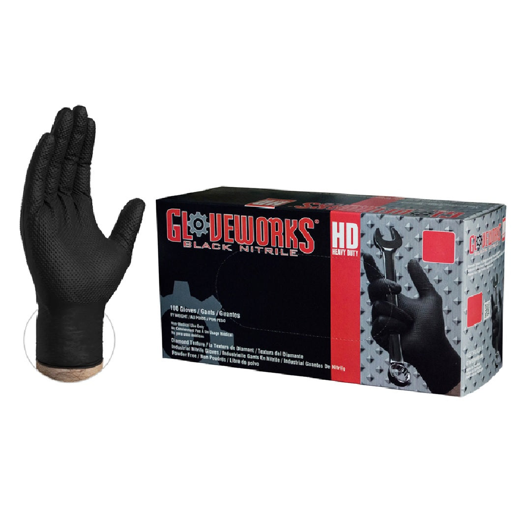 Ammex GWBN48100 Gloveworks Disposable Gloves, X-Large