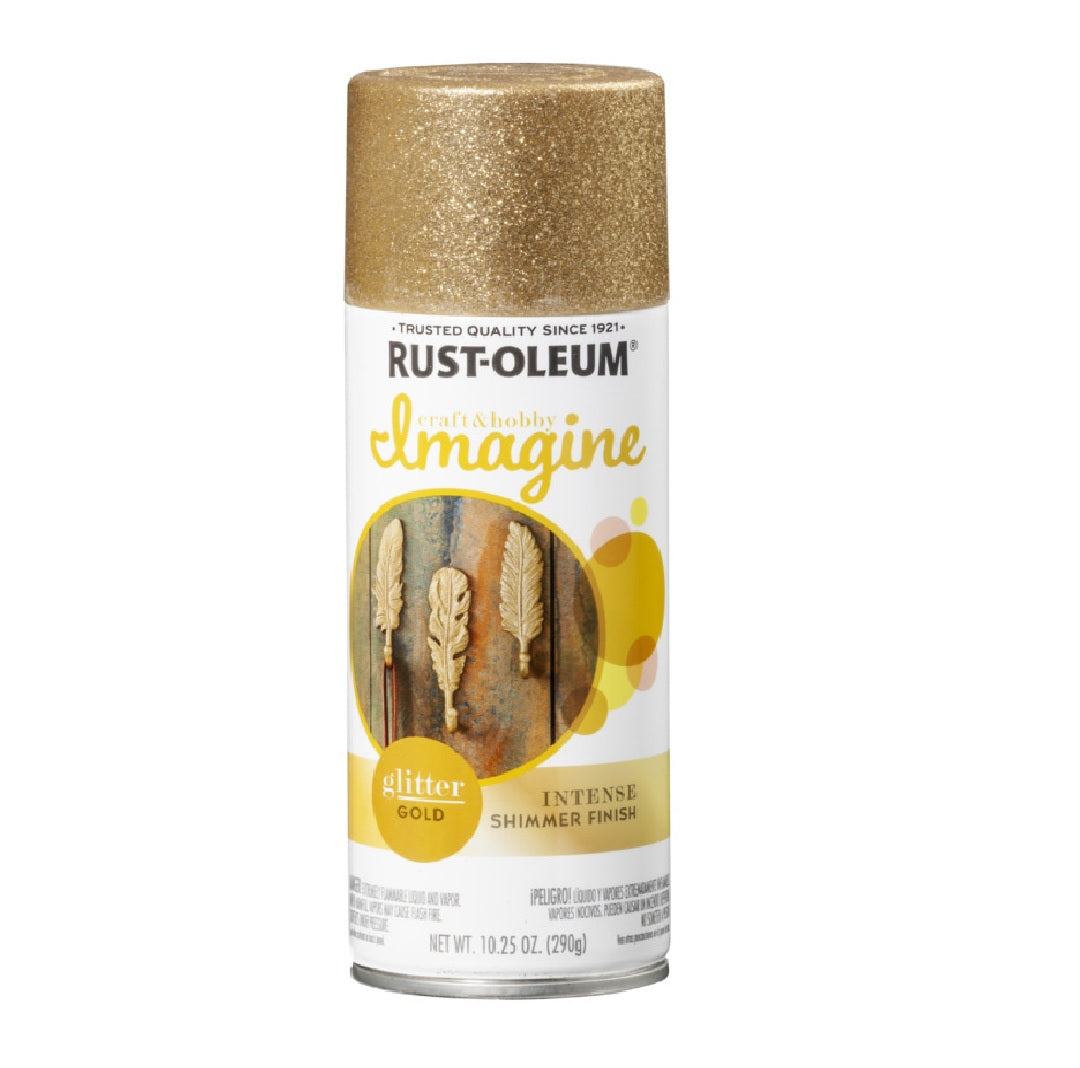 Rust-Oleum 345701 Gold Glitter Spray Paint, Gold