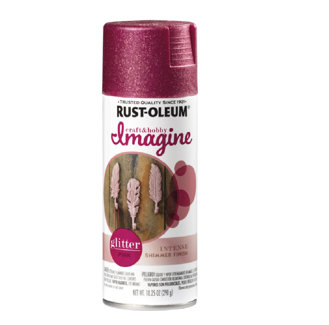 Rust-Oleum 345703 Glitter Spray Paint, Pink