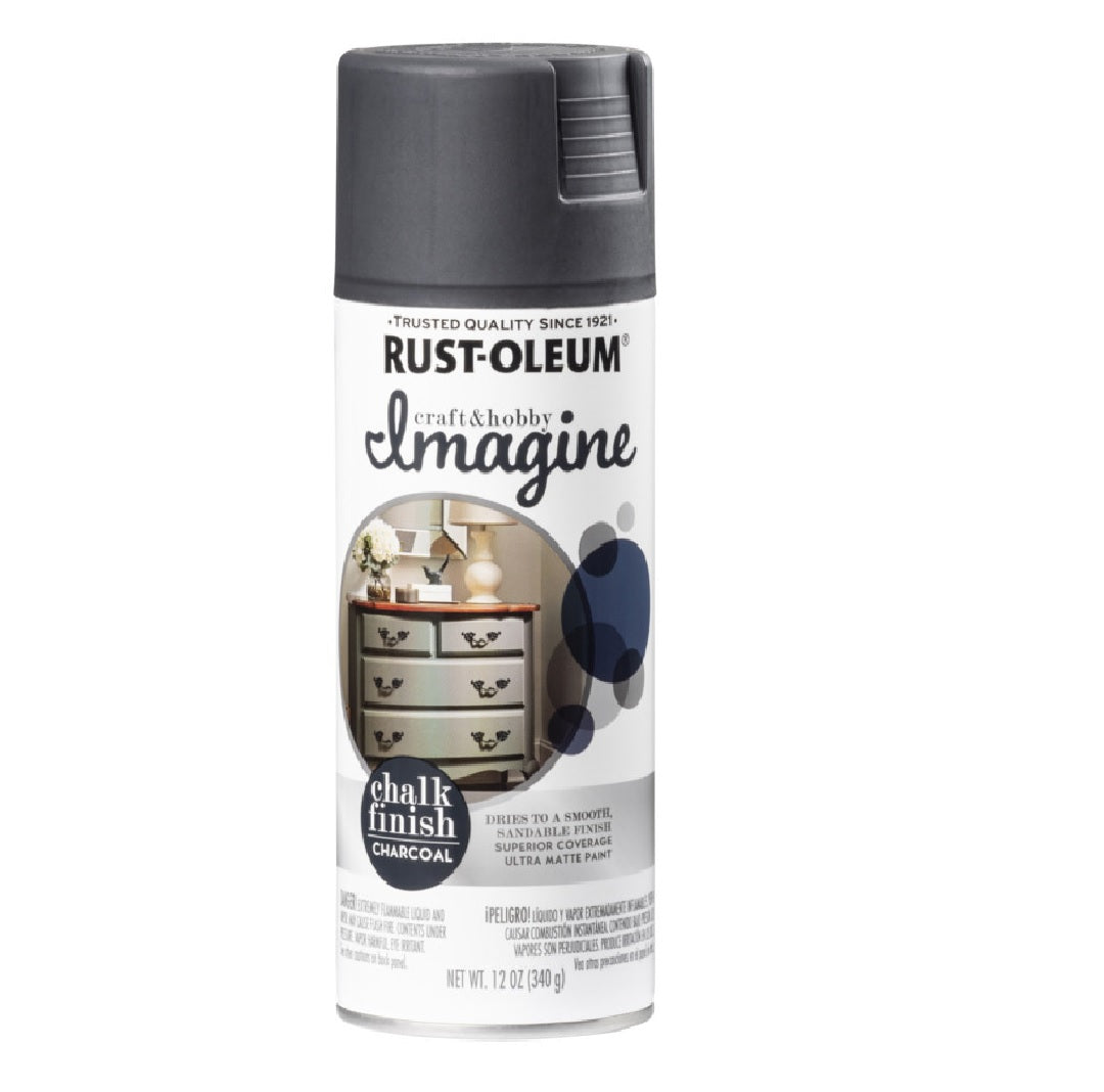 Rust-Oleum 353739 Charcoal Chalk Spray Paint, 12 Oz.