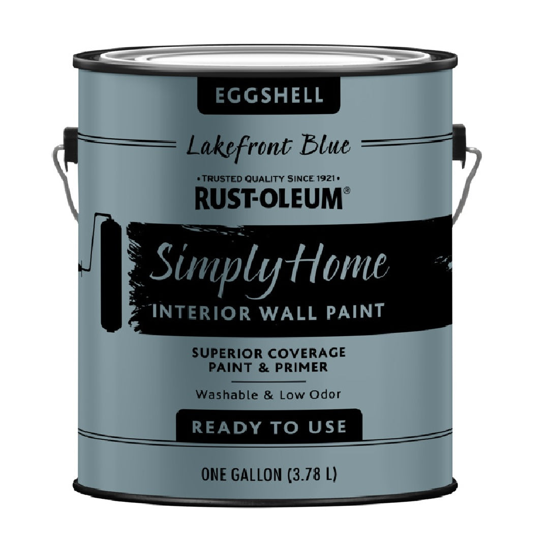 Rust-Oleum 332144 Eggshell Interior Wall Paint, Lakefront Blue