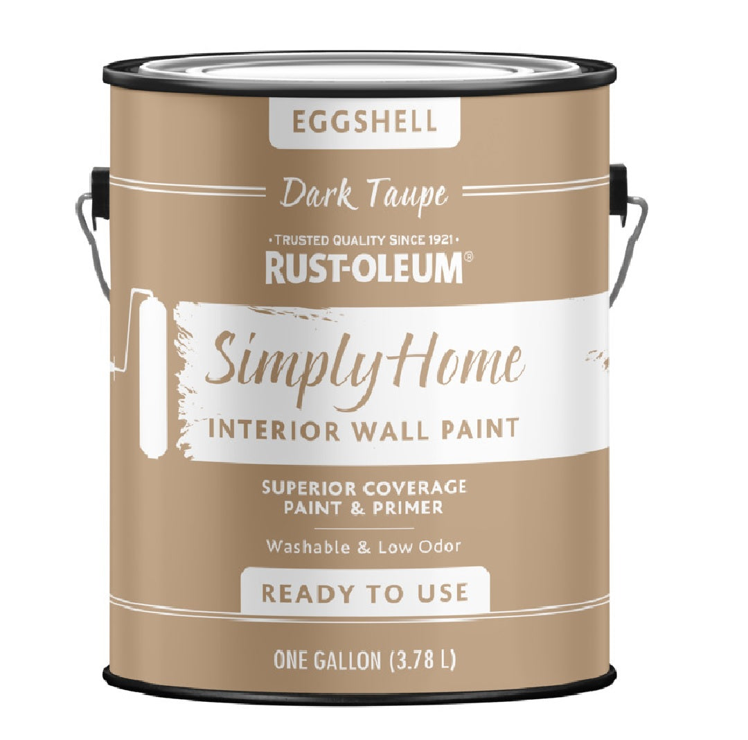 Rust-Oleum 332142 Eggshell Interior Wall Paint, Dark Taupe