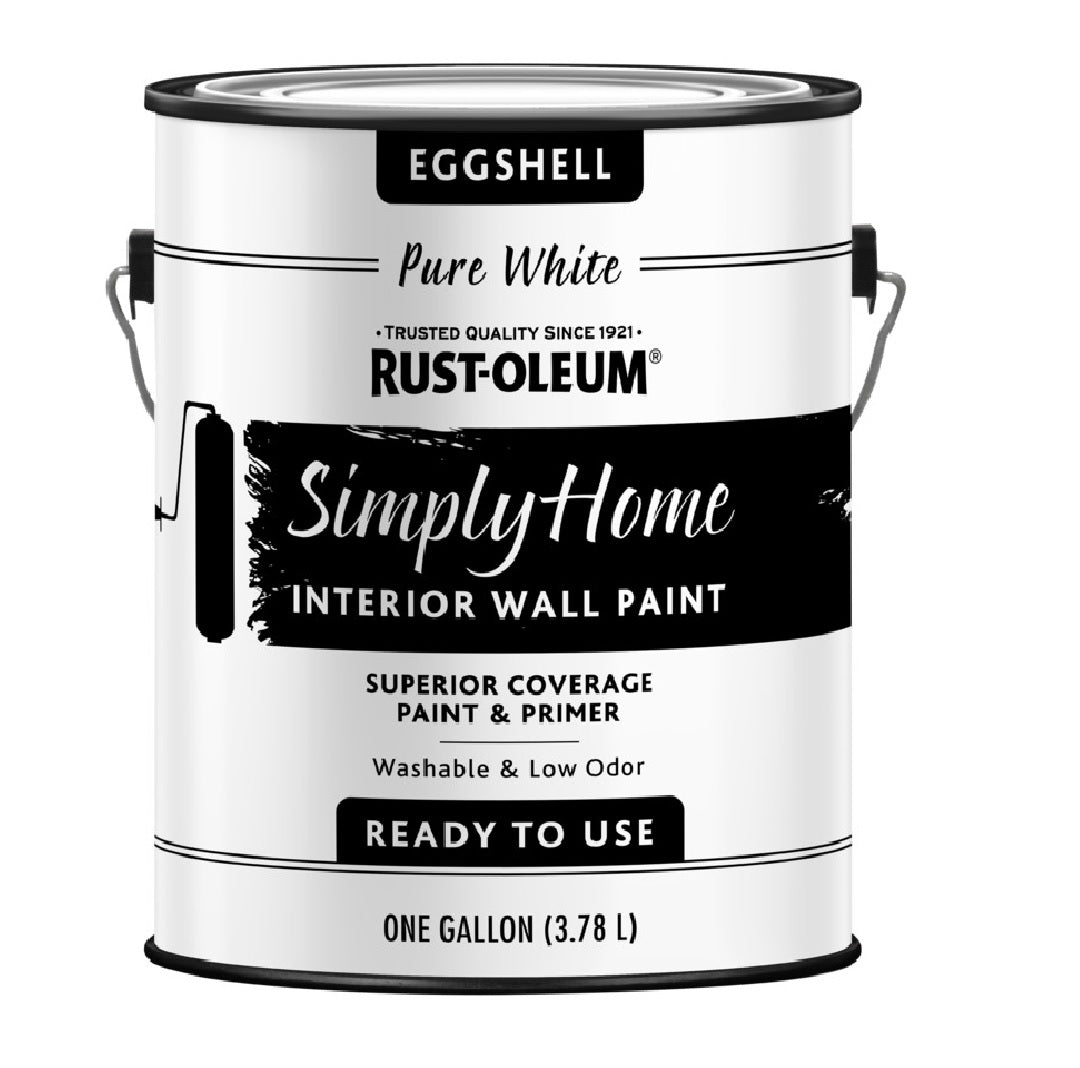 Rust-Oleum 332141 Eggshell Interior Wall Paint, Pure White