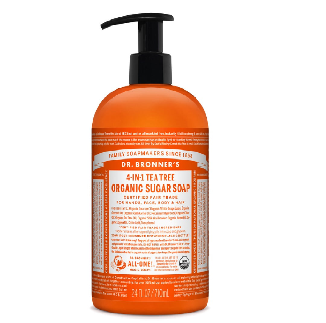 Dr. Bronner's SD0603 Organic Tea Tree Sugar Soap