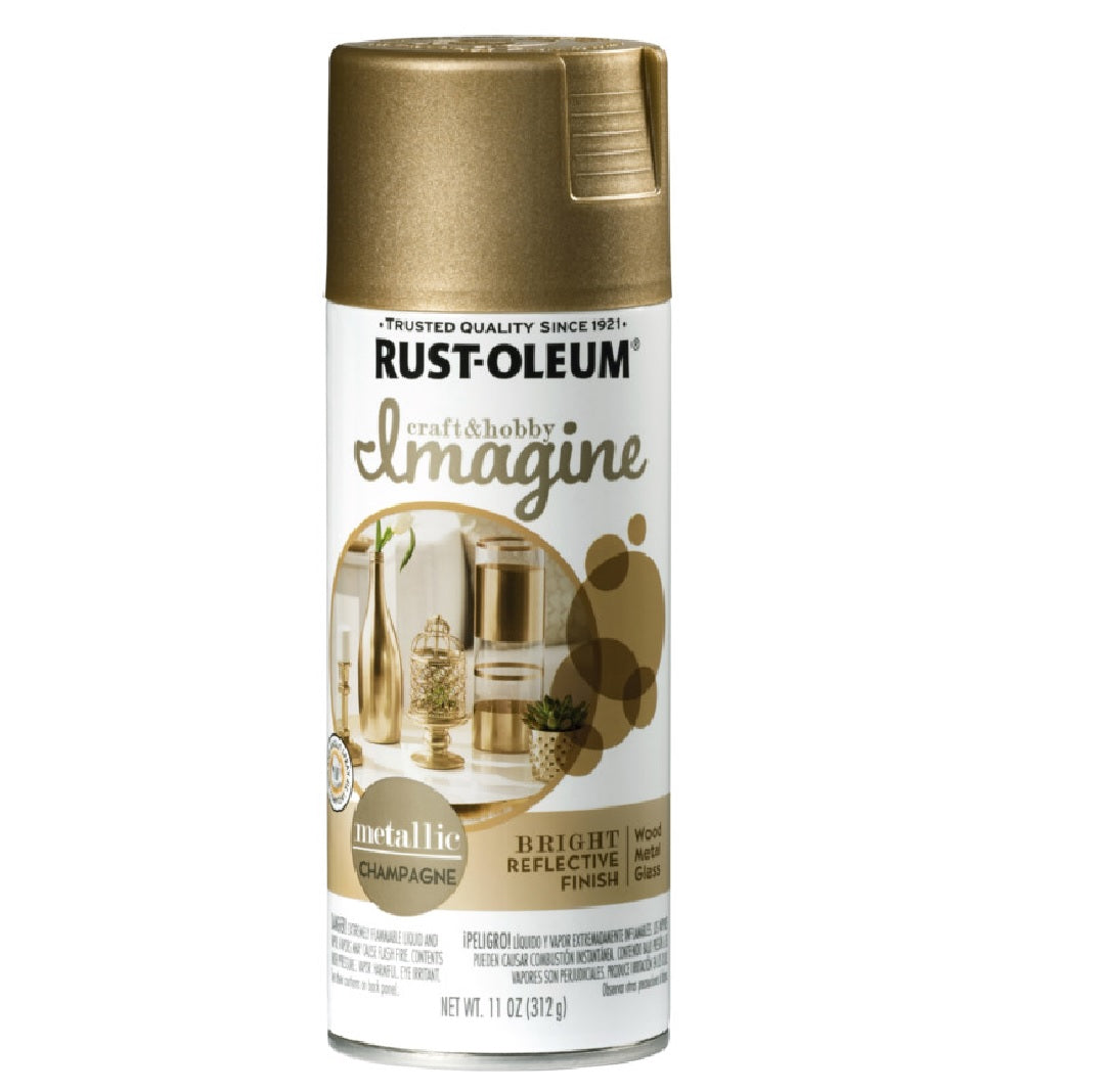 Rust-Oleum 354080 Metallic Spray Paint, Champagne