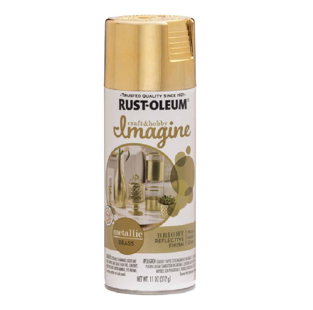 Rust-Oleum 353723 Metallic Spray Paint, Brass
