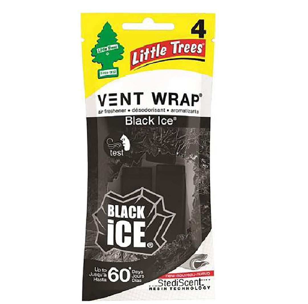 Little Trees CTK-52731-24 Vent Wrap Black Ice Car Air Freshener