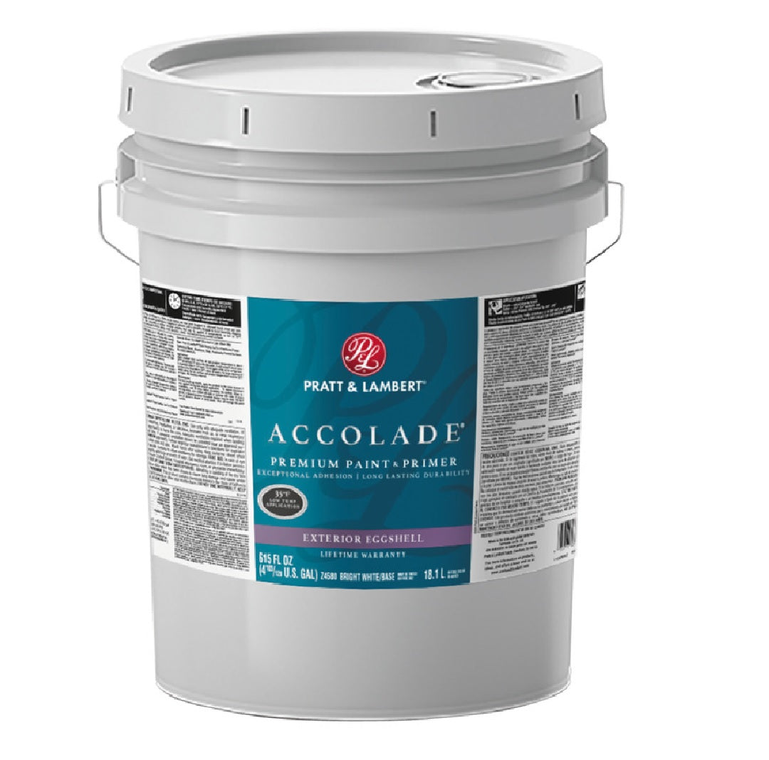 Pratt & Lambert 0000Z4580-20 Accolade Eggshell Latex Exterior Paint, 5 Gallon