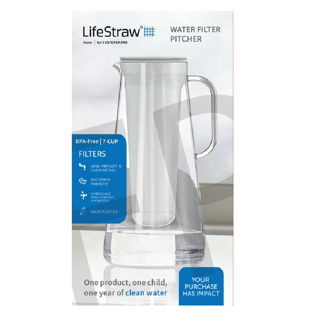 LifeStraw LSH7PLWH01 Home Clear Water Filter Pitcher