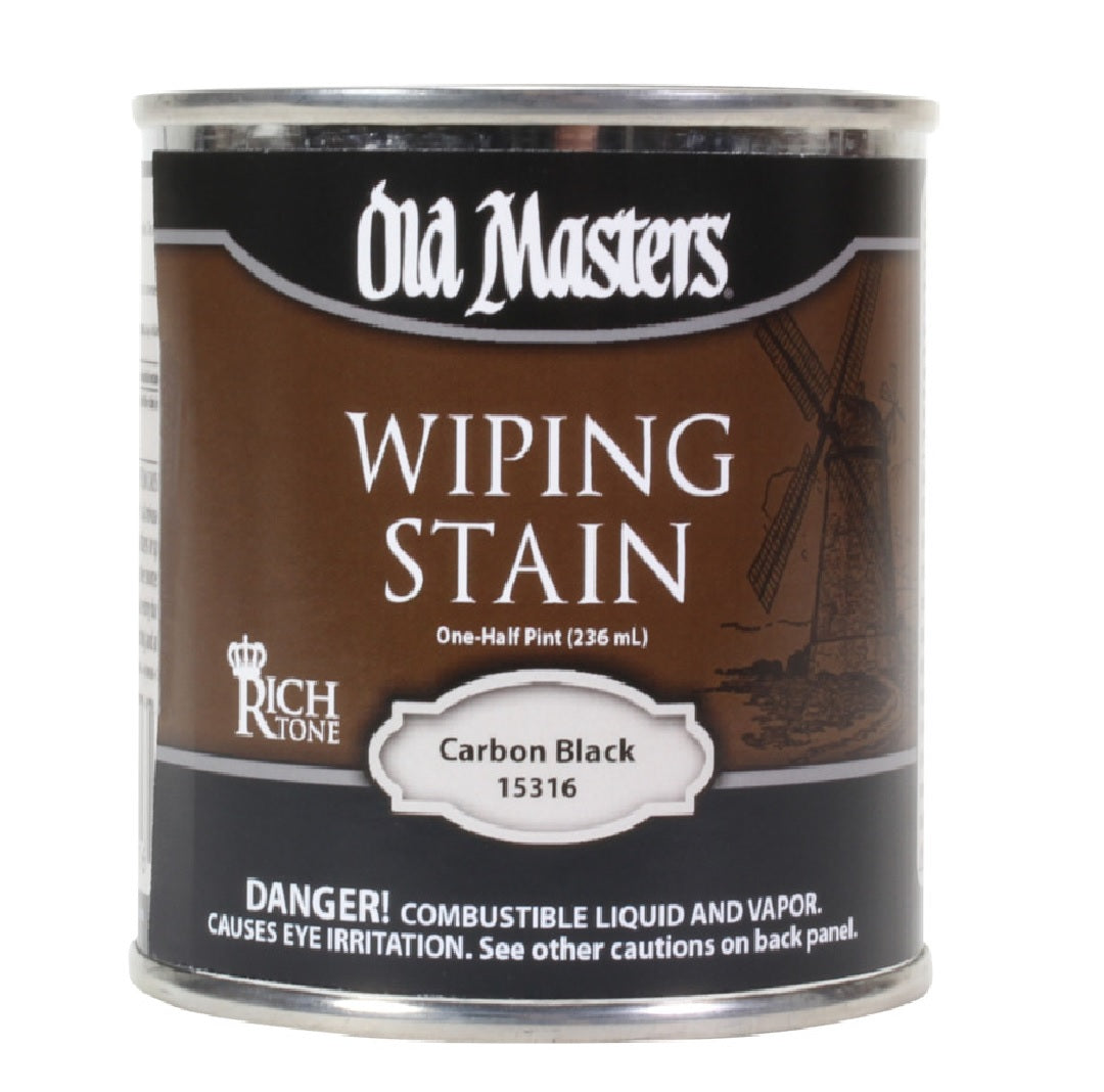 Old Masters 15316 Wiping Wood Stain, Carbon Black