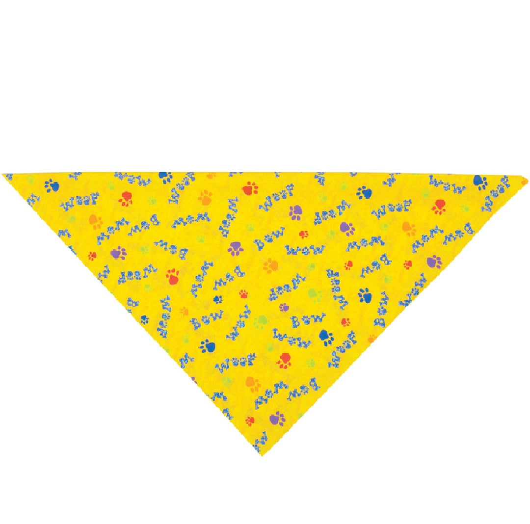 Top Performance ZX010 54 Woof Bow Wow Bandana, Yellow