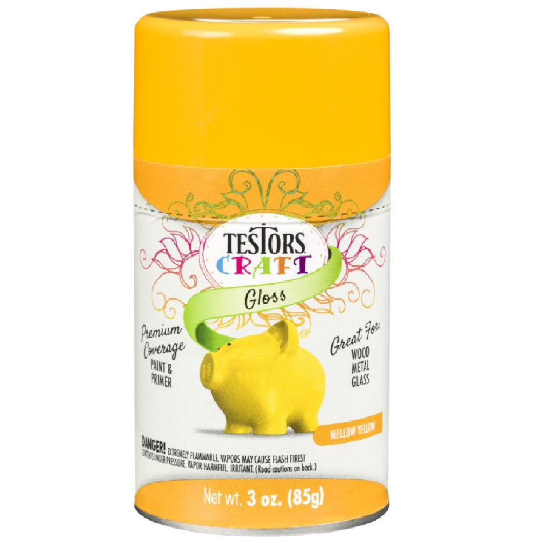 Rust-Oleum 304360 Testor Paint Spray, Mellow Yellow