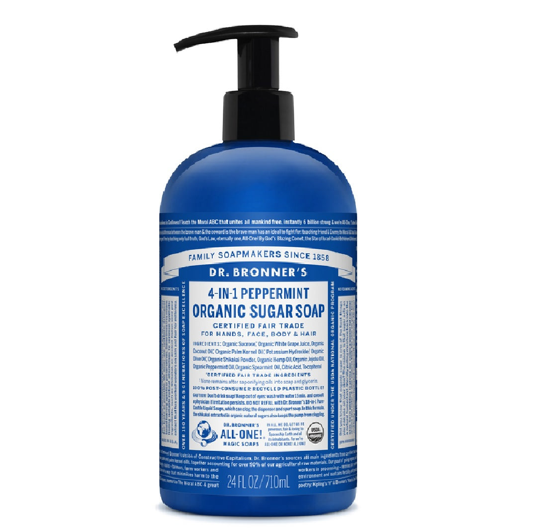 Dr. Bronner's SD0602 Organic Peppermint Sugar Soap