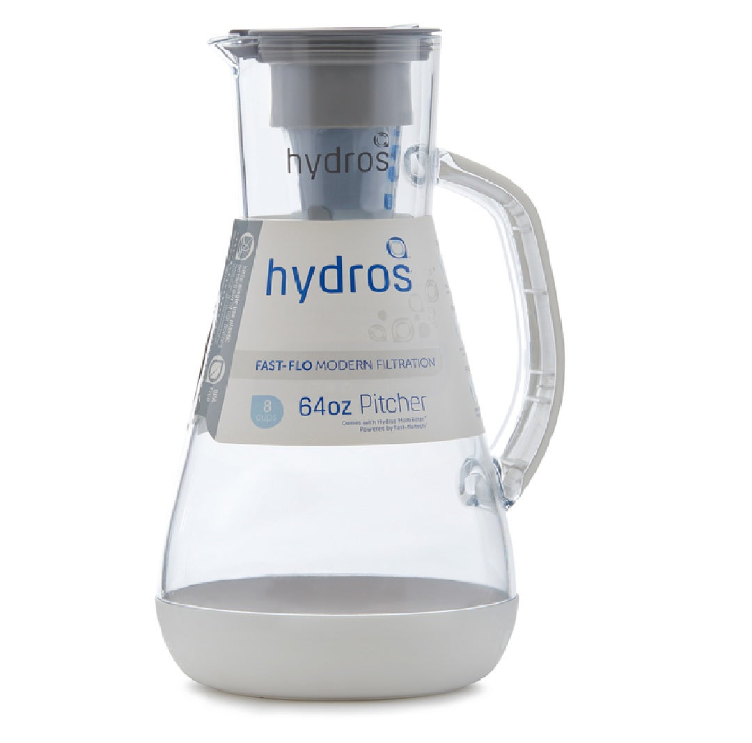 Hydros P-681704 Water Filtration Pitcher, White