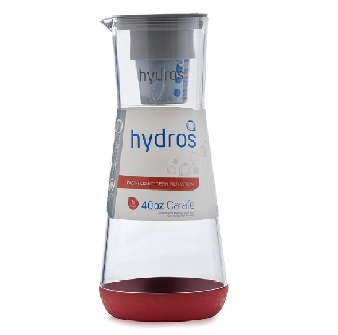 Hydros C-441703 Water Filtration Carafe, Red