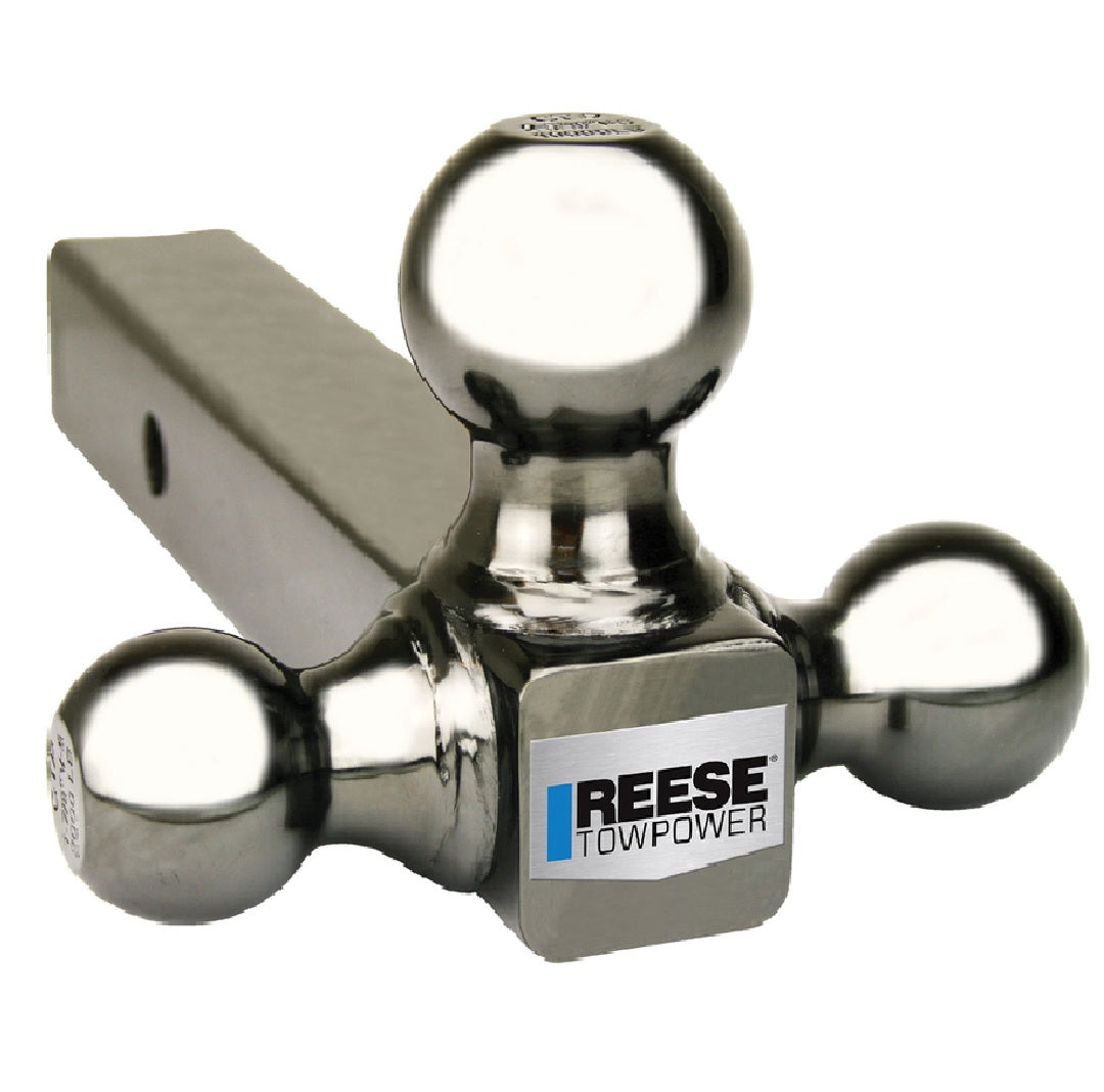 Reese 7039800 Towpower Tri-Ball Mount, Brushed Black Nickel