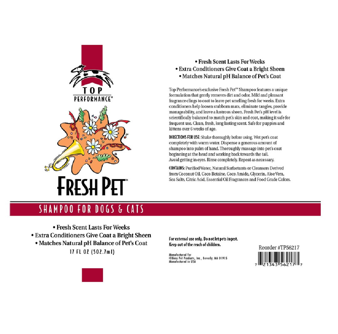 Top Performance TP562 17 Fresh Pet Cat/Dog Shampoo