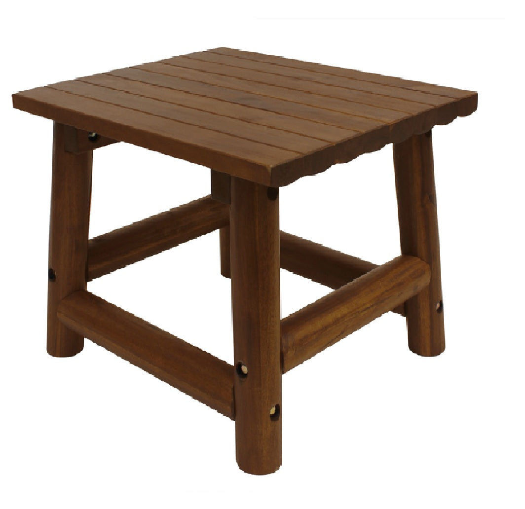 Leigh Country TX36010 Amber-Log Rectangular End Table