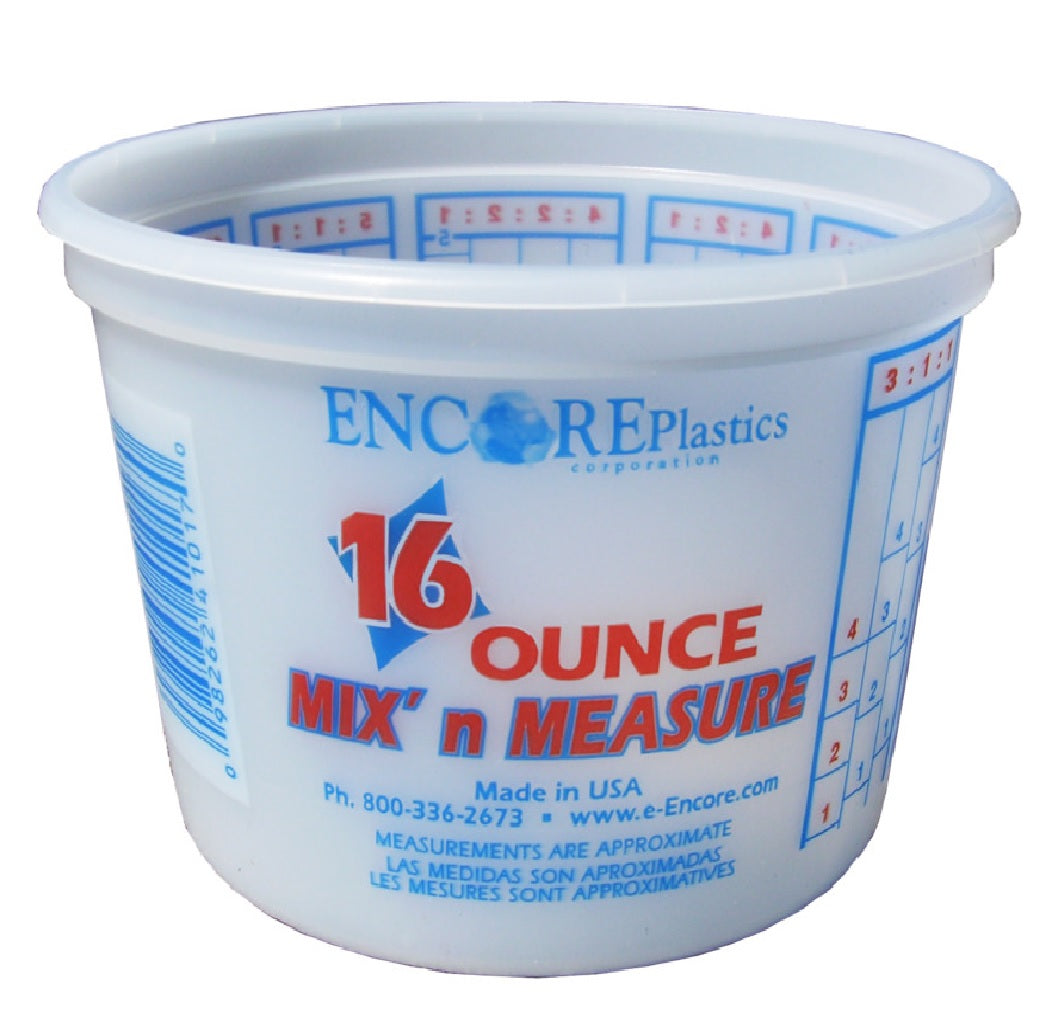 Encore 300352 Measure Plastic Container, 16 Oz