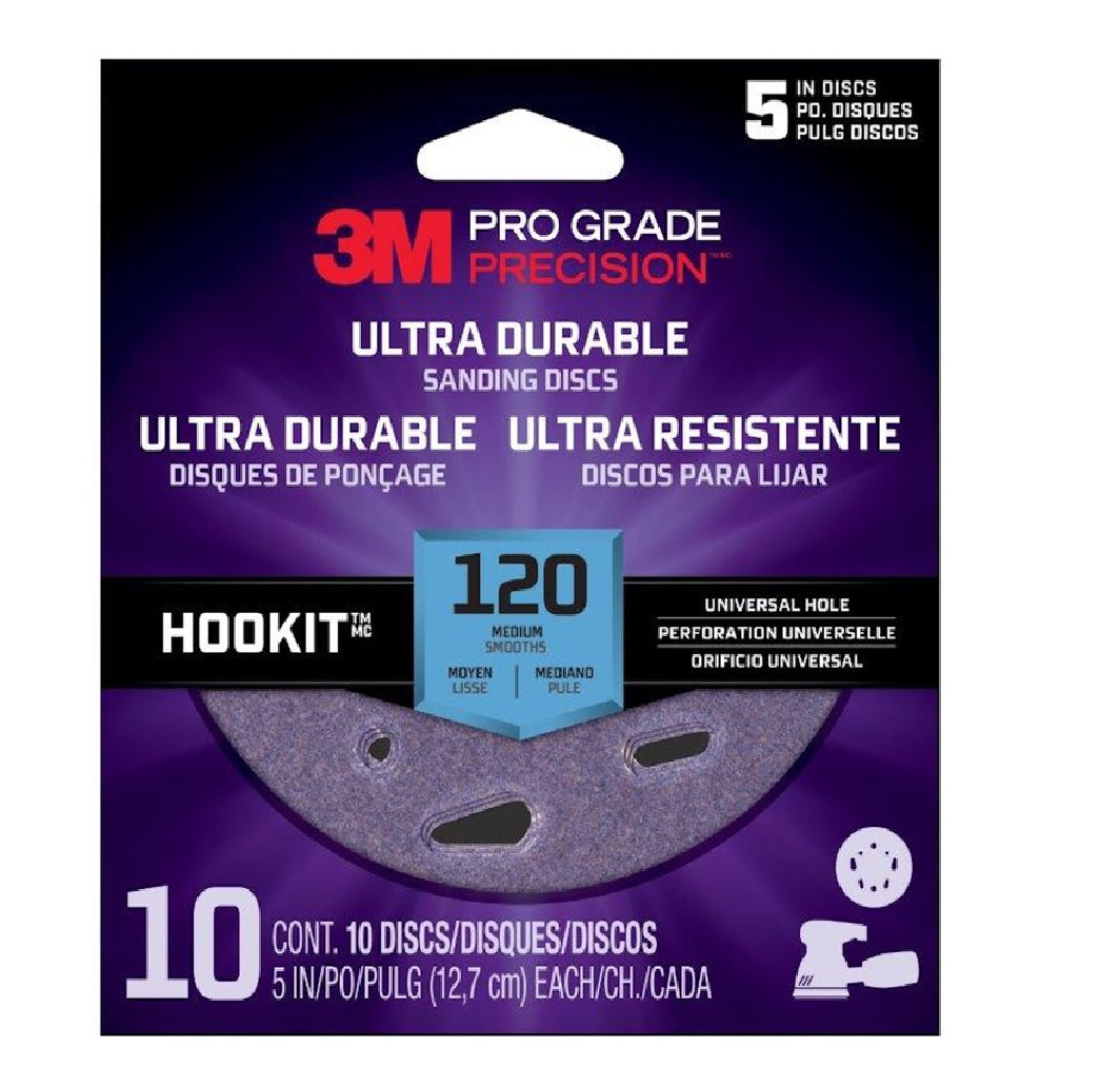 3M DUH5120TRI-10I Pro Grade Precision Sanding Disc, 120 Grit