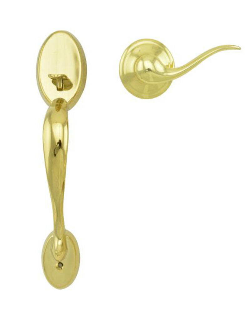 Kwikset 815CETNLLH-L03 Chelsea Left Hand Passage Handleset, Brass