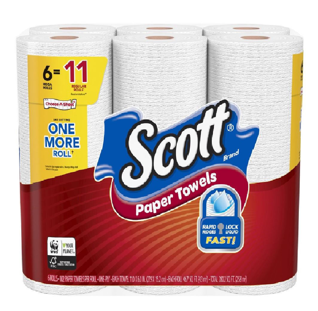 Scott 16447 Choose-A-Sheet Paper Towels, White