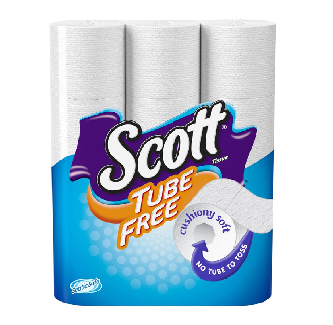 Scott 47319 Tube Free Toilet Paper, White