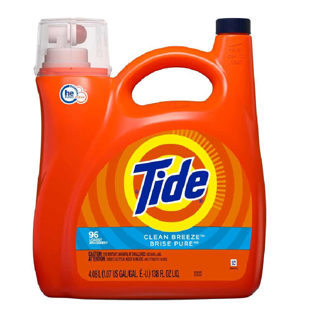 Tide 40744 Clean Breeze Laundry Detergent, 138 oz.