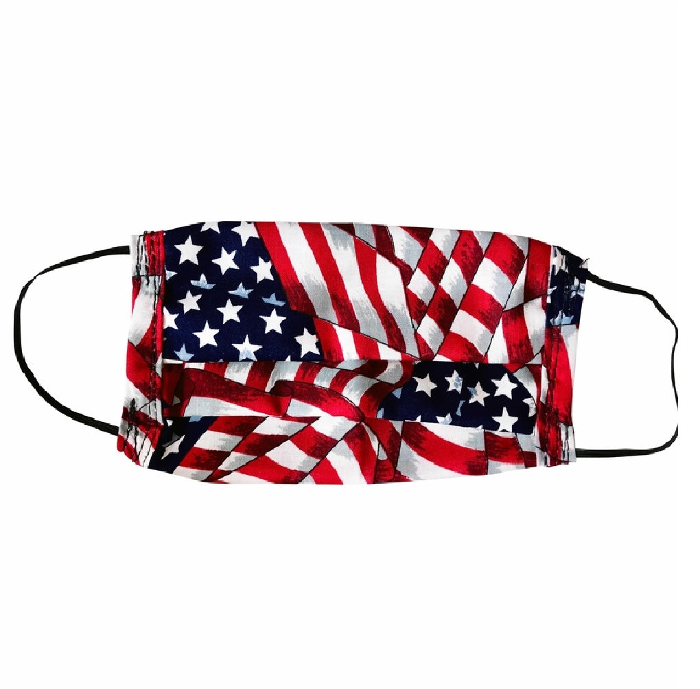 AmeriMask MSK.FL American Flag Face Mask, Cotton