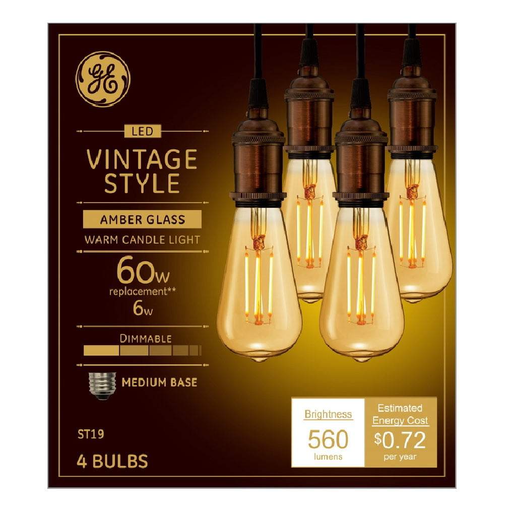 GE Lighting 42203 Vintage Style ST19 E26 LED Bulb
