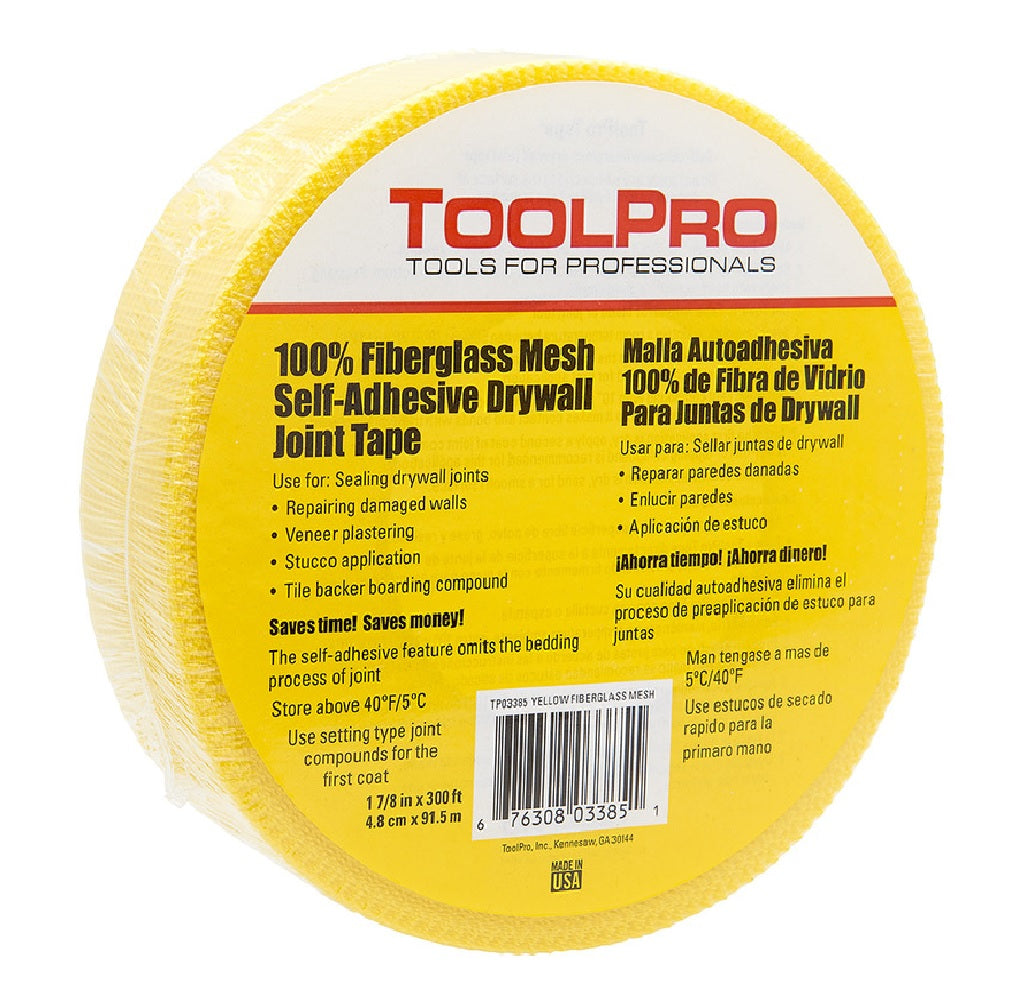 ToolPro TP03385 Self Adhesive Drywall Mesh Tape, Yellow
