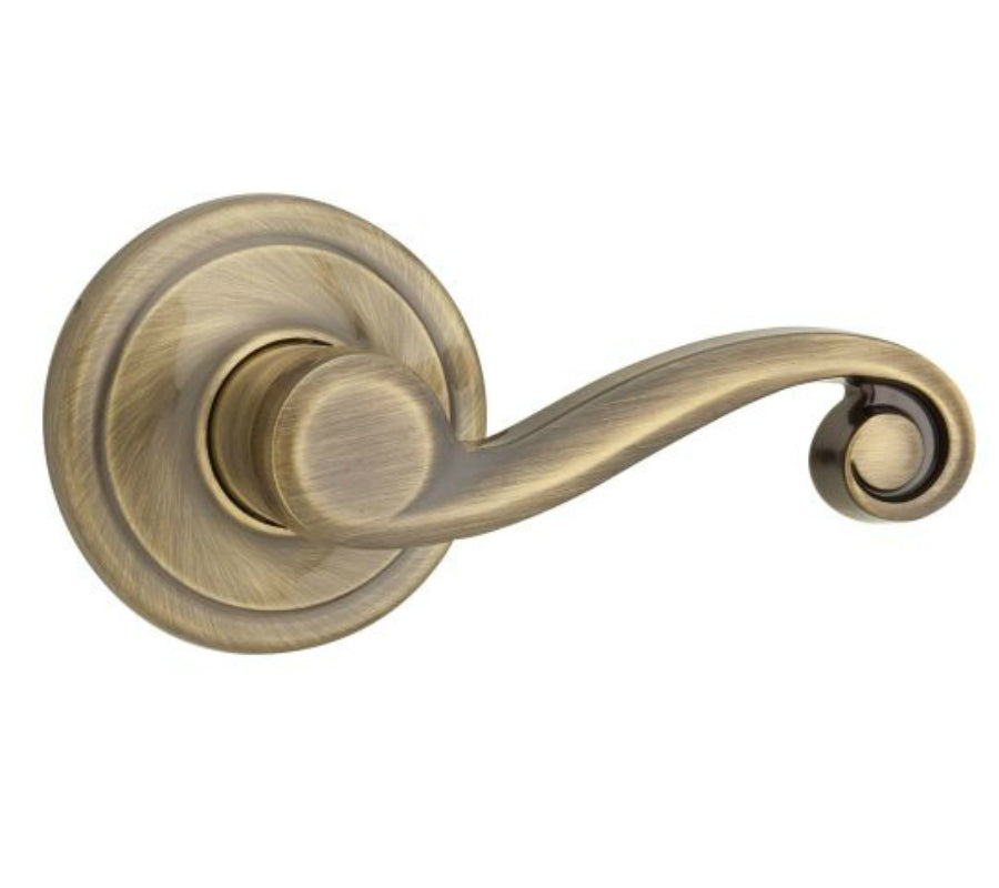 Kwikset 788LLRH-5V1 Lido Right Hand Dummy Leverset, Antique Brass