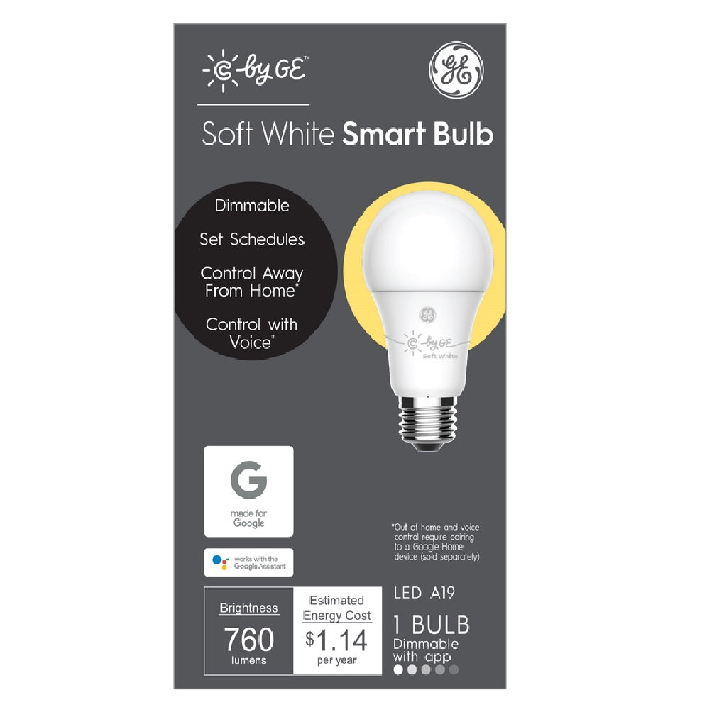 C by GE 93095832 A19 E26 LED Smart Bulb, Dimmable