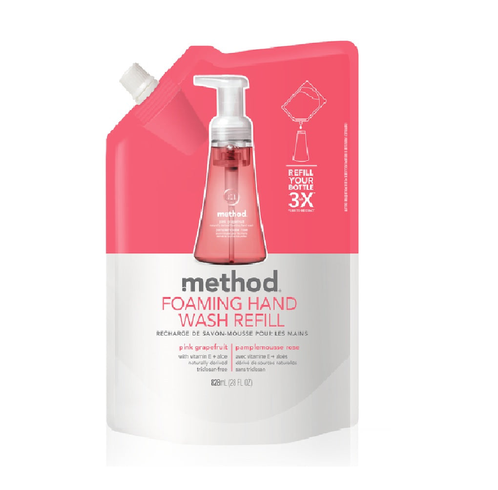 Method 16886 Pink Grapefruit Foam Hand Soap Refill, 28 oz.