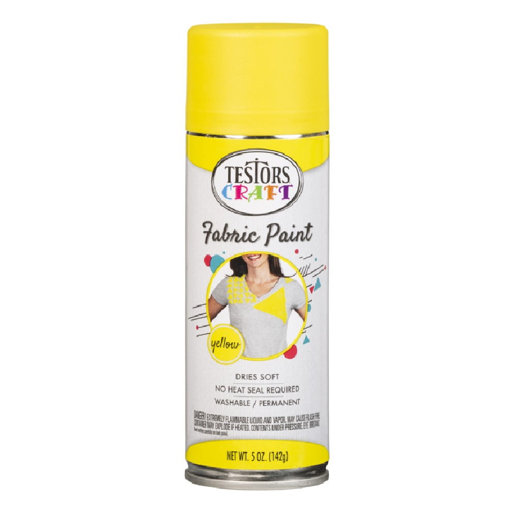 Testor 344361 Fabric Spray Paint, Yellow, 5 oz