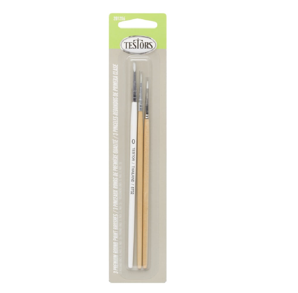 Testor 281206 Paint Brush Set, Brown