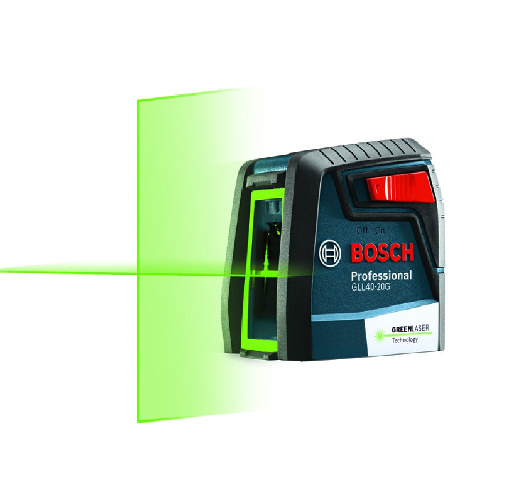 Bosch GLL40-20G Green-Beam Cross-Line Laser, Blue