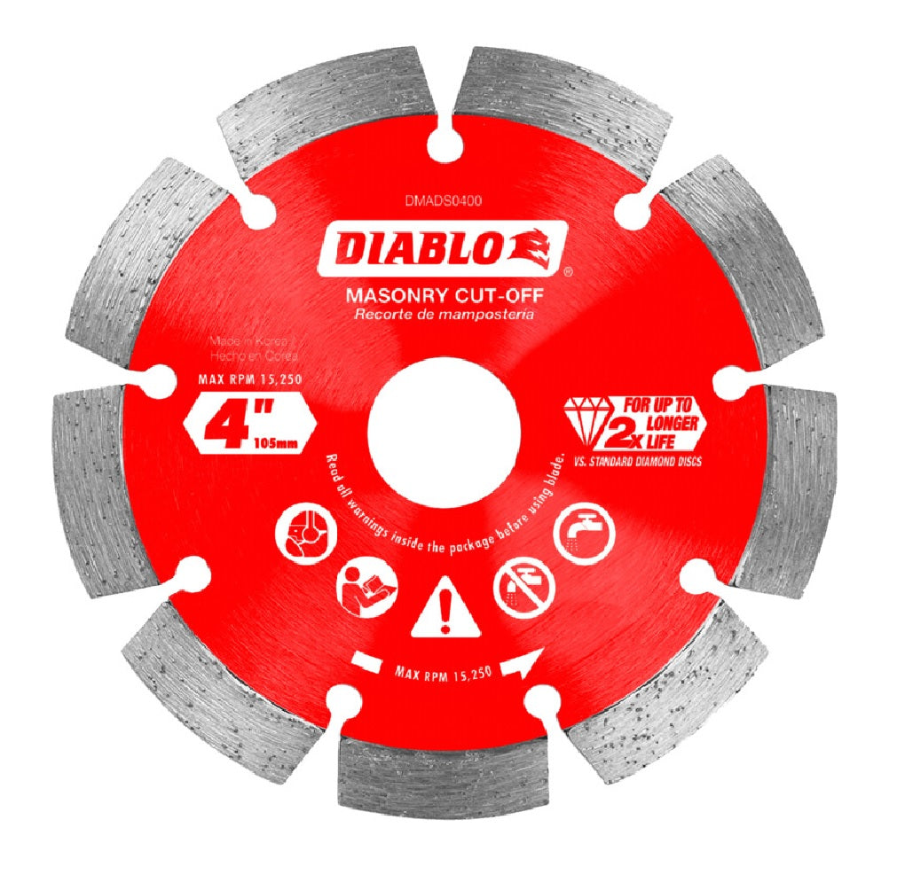 Diablo DMADS0400 Diamond Segmented Cut-Off Discs for Masonry