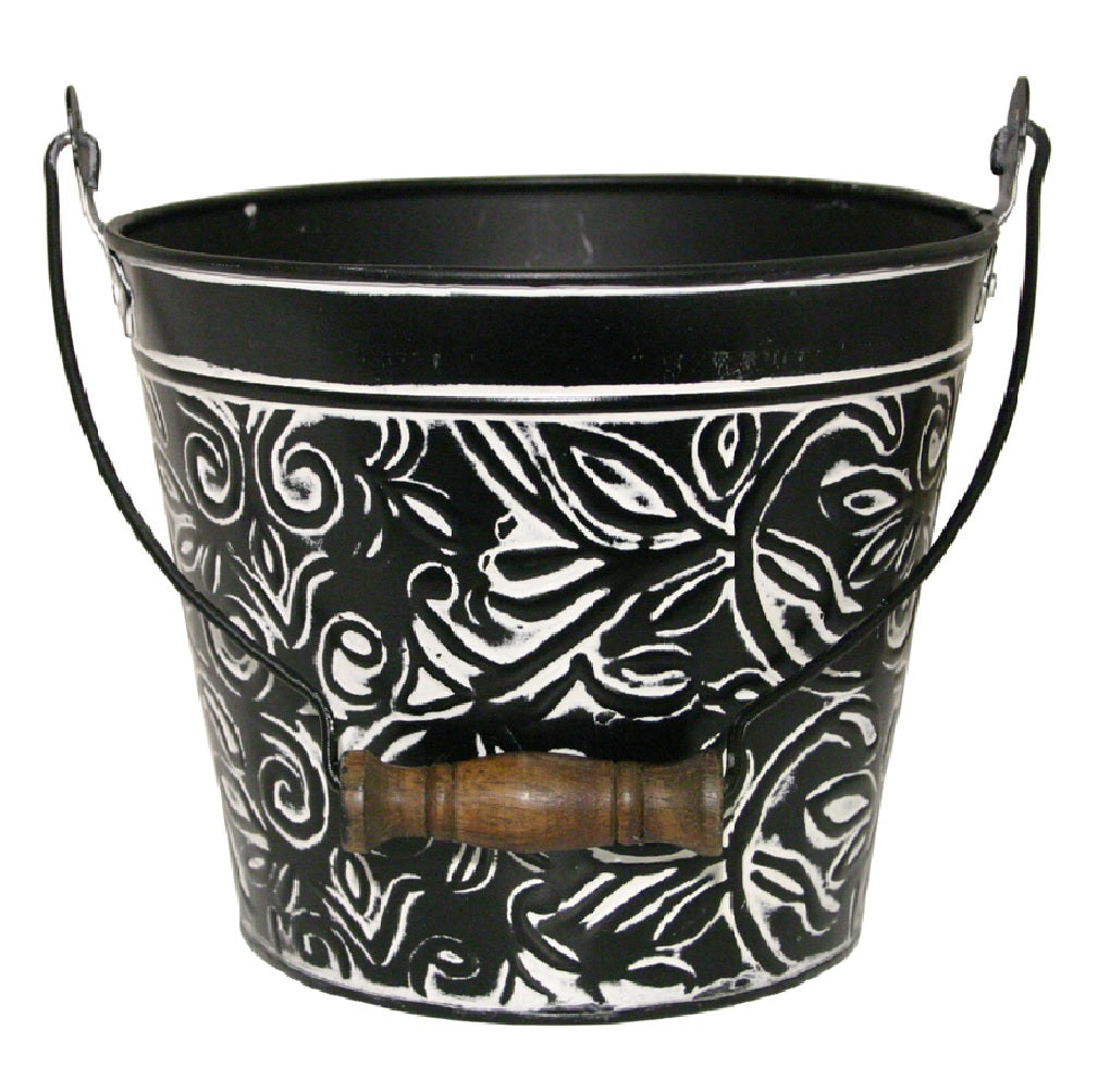 Robert Allen MPT01627 Round Planter, Charcoal