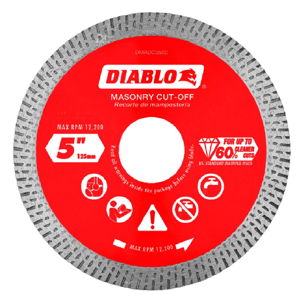 Diablo DMADC0500 Diamond Continuous Rim Cut-Off Discs for Masonry