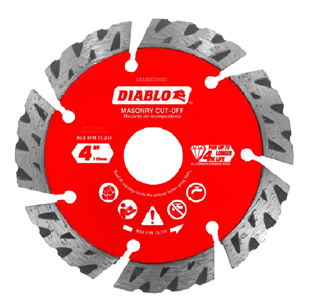 Diablo DMADST0400 Diamond Continuous Rim Cut-Off Discs for Masonry