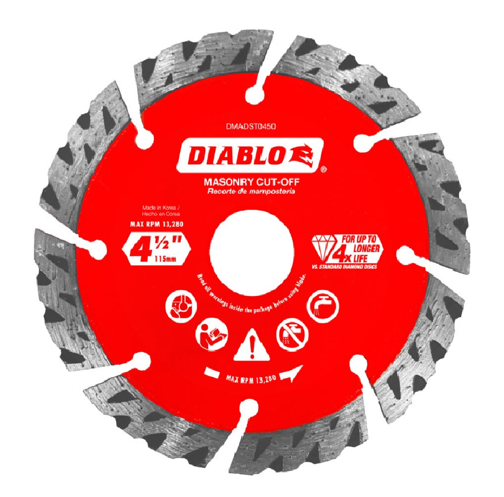 Diablo DMADST0450 Diamond Segmented Turbo Cut-Off Discs