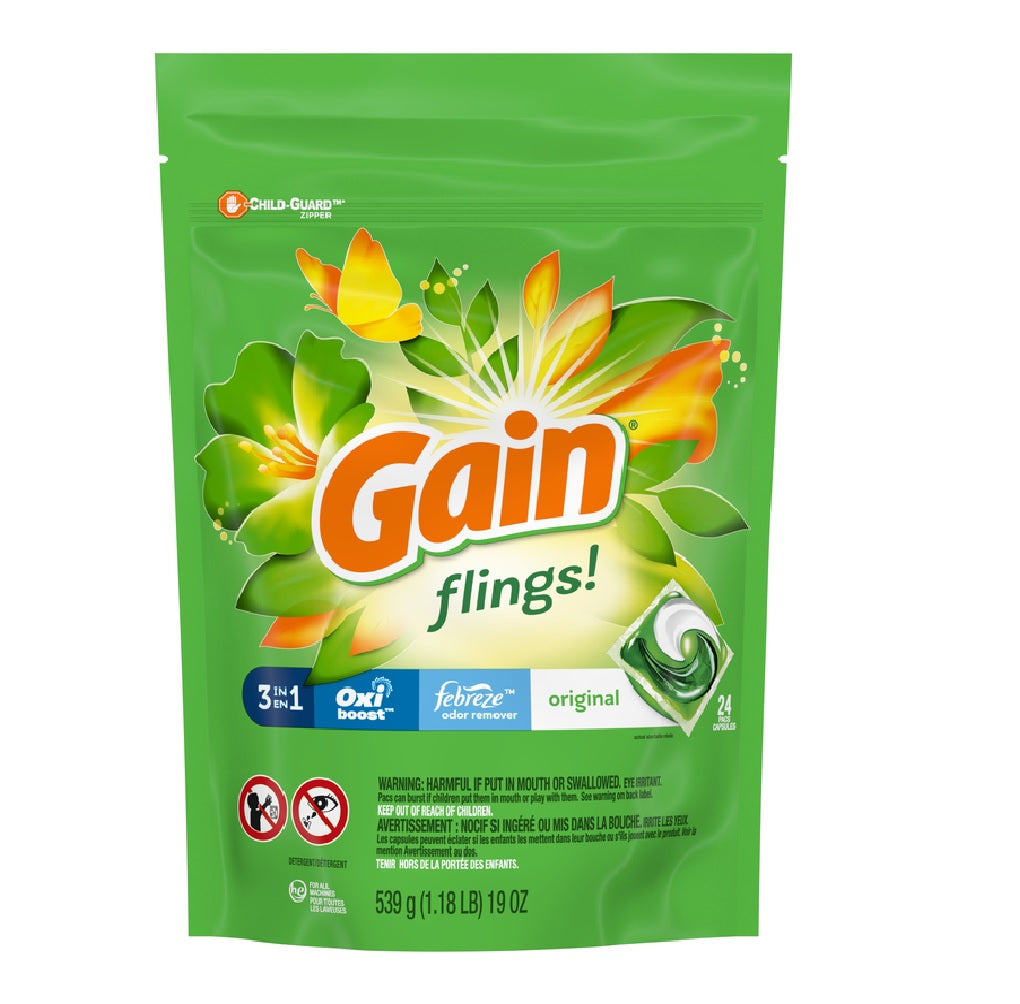 Gain 73494 Fling! Original Laundry Detergent Pod, 19 oz.
