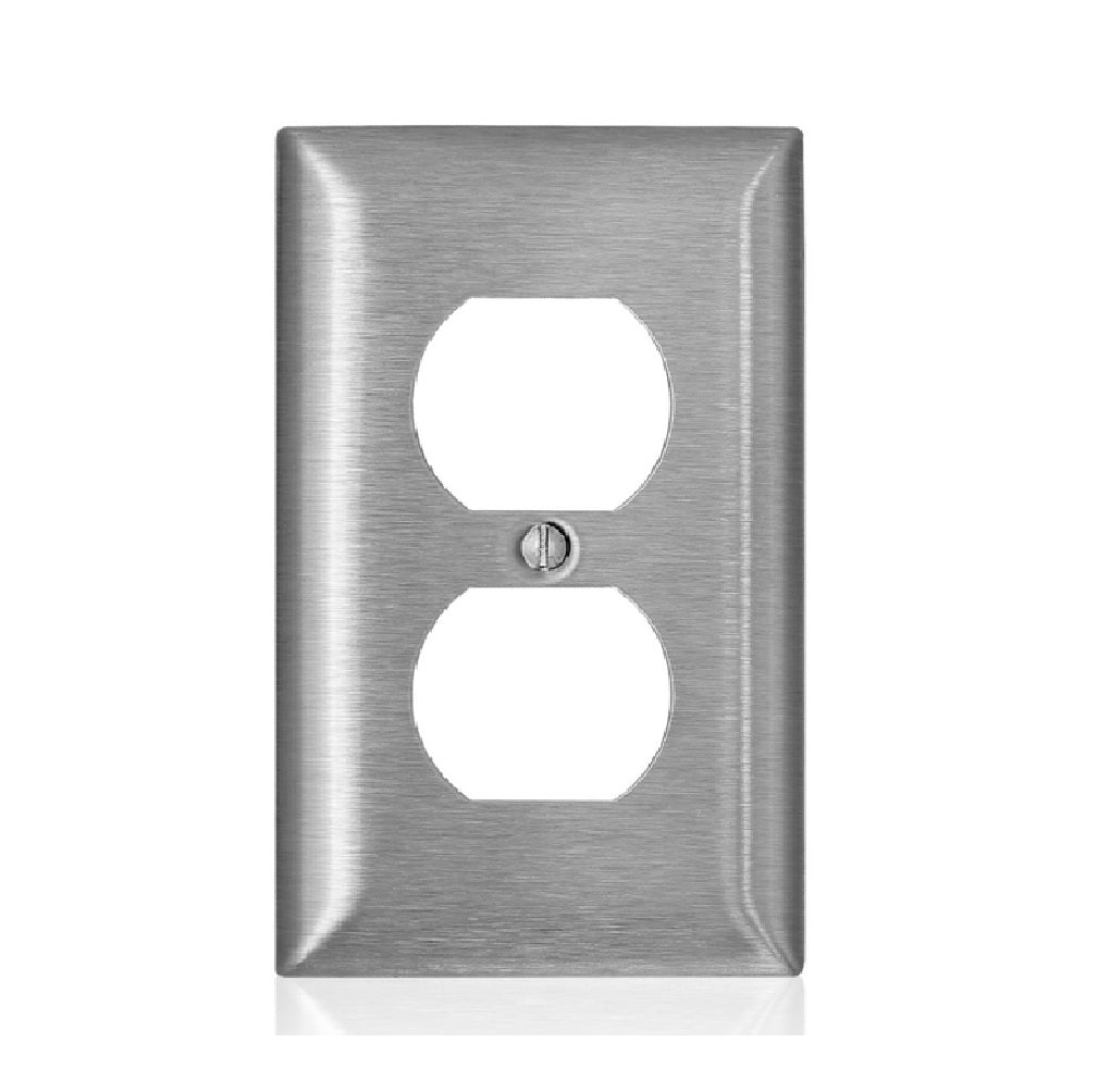 Leviton 00SL8-000 C-Series Duplex Wall Plate, Metal