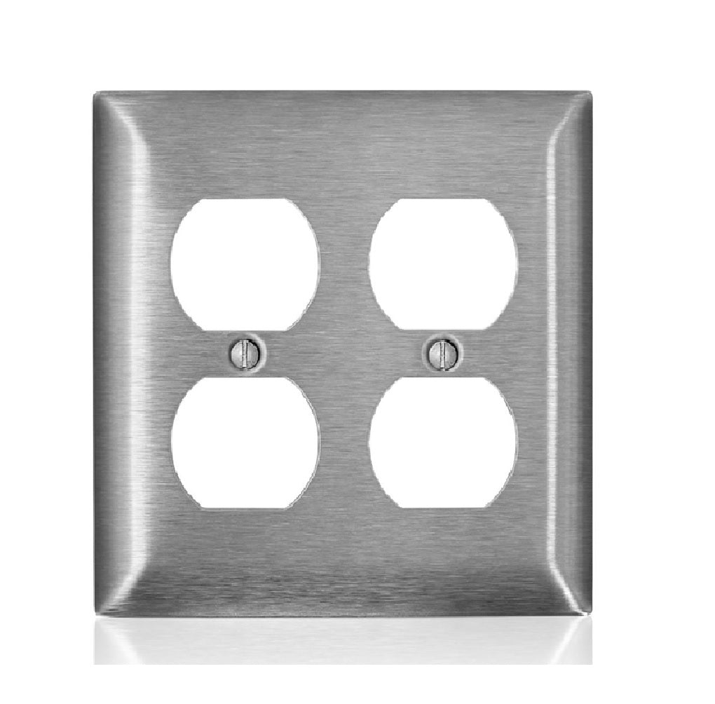 Leviton 0SL82-000 C-Series Duplex Wall Plate, Metal