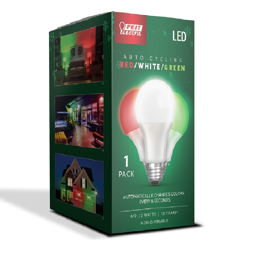 Feit Electric A19/RGW/LED/36 E26 (Medium) Auto Cycling LED Bulb